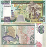 Sri Lanka 1000 Rupees 1995 P 113 UNC Thomas de la Rue Peacock