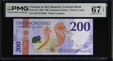 CURACAO & SINT MAARTEN 200 Gulden 2025 P 5 a Superb Gem UNC PMG 67 EPQ