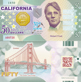 USA United State 50 Dollars 2022 POLYMER 31th California