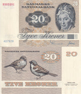Denmark 20 Kroner 1979 Sign Sunesen & Valeur P 49 a UNC-