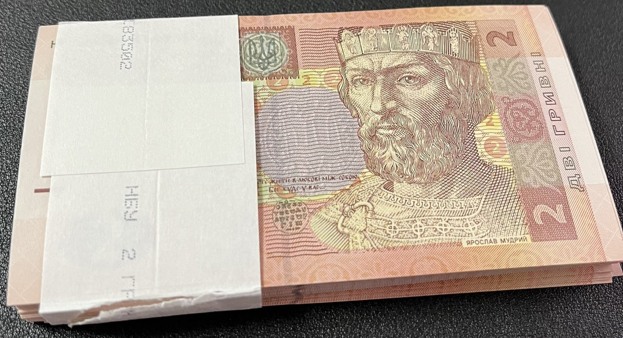 Ukraine 2 Hryven 2013 P 117 d UNC LOT 100 PCS