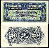 Mozambique 20 Centavos 1933 P R29 UNC W/Tone