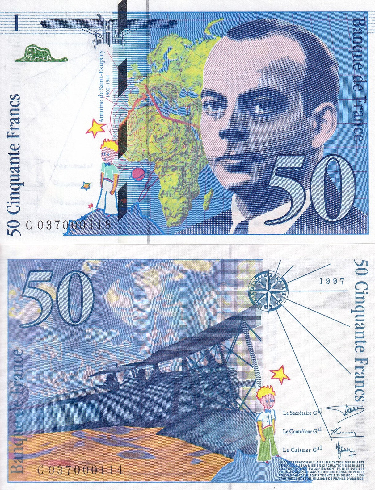 France 50 Francs 1997 P 157Ab UNC