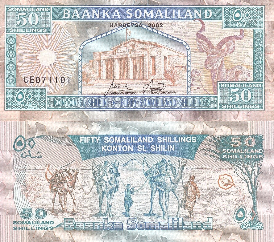 Somaliland 50 Shillings 2002 P 7 UNC LOT 10 PCS