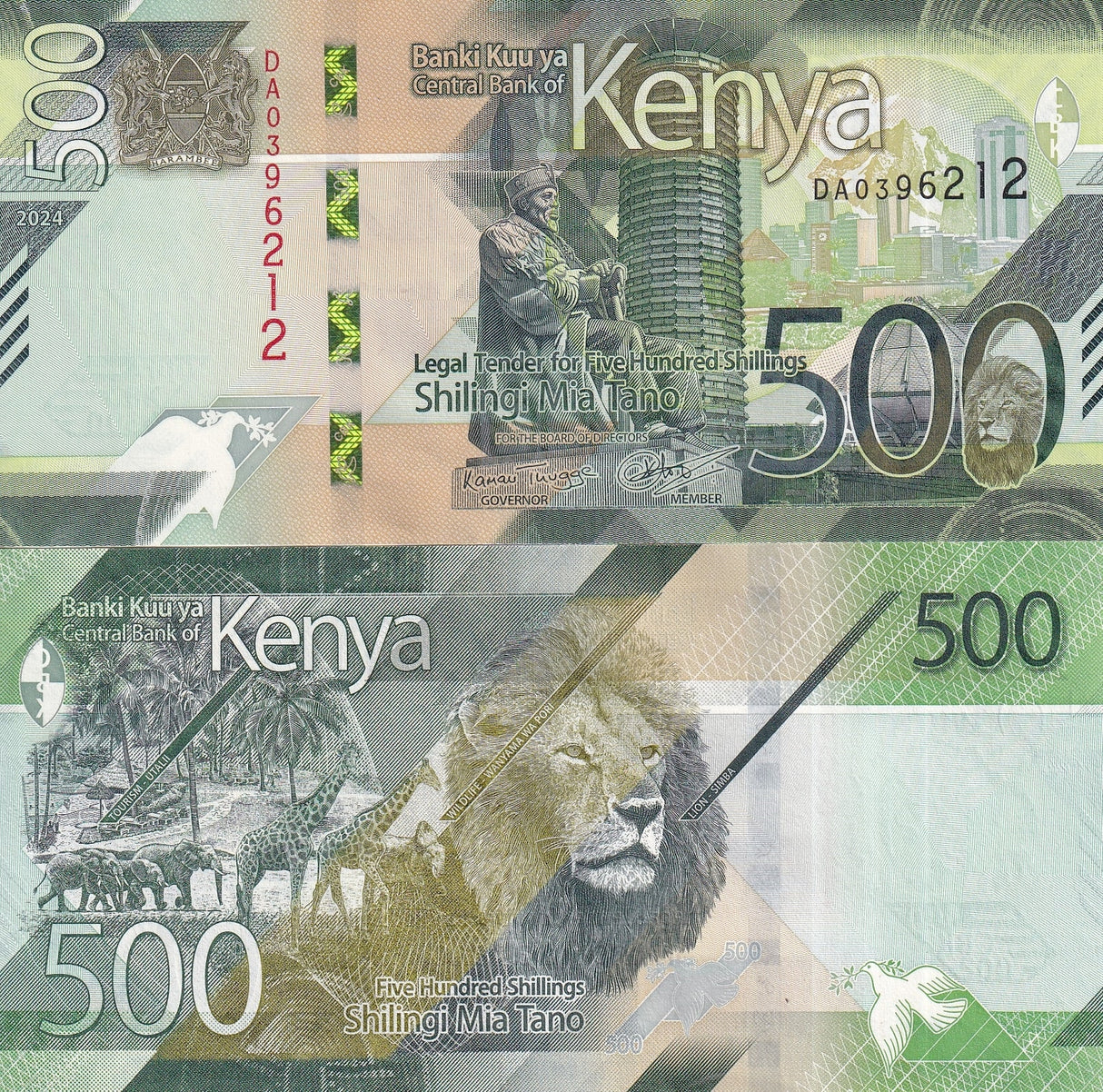 Kenya 500 Shillings 2024 P 55 NEW UNC