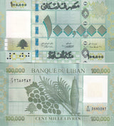 Lebanon 100000 Livres 2011 P 95 a UNC