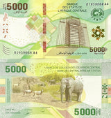 Central African States 5000 Francs 2020/2022 P 703 AUnc
