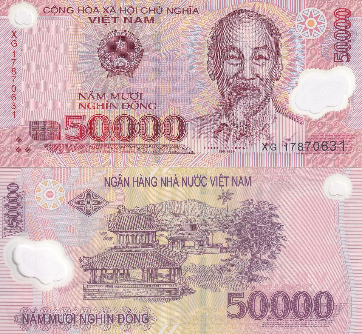 Vietnam 50000 Dong Mixed Year Polymer P 121 UNC