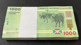 Burundi 1000 Francs 2023 P 51 New Sign UNC LOT 100 PCS 1 BUNDLE