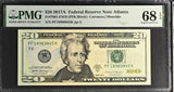 United States 20 Dollars USA 2017A P 546 F Atlanta Superb Gem UNC PMG 68 EPQ Top
