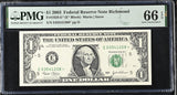 United States 1 Dollar USA 2003 P 515 a* Replacement Richmond Gem UNC PMG 66 EPQ