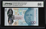 Scotland 100 Pounds 2021 ND 2022 Polymer P 135 a Gem UNC PMG 66 EPQ