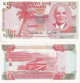 Malawi 5 Kwacha 1990 P 24 a UNC