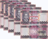 South Sudan 1000 Pounds 2024 P 21 NEW Letter LOT 5 UNC