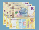 Curacao & Sint Maarten 10 Gulden 2025 P 1 NEW Anglefish UNC Lot 3 pcs