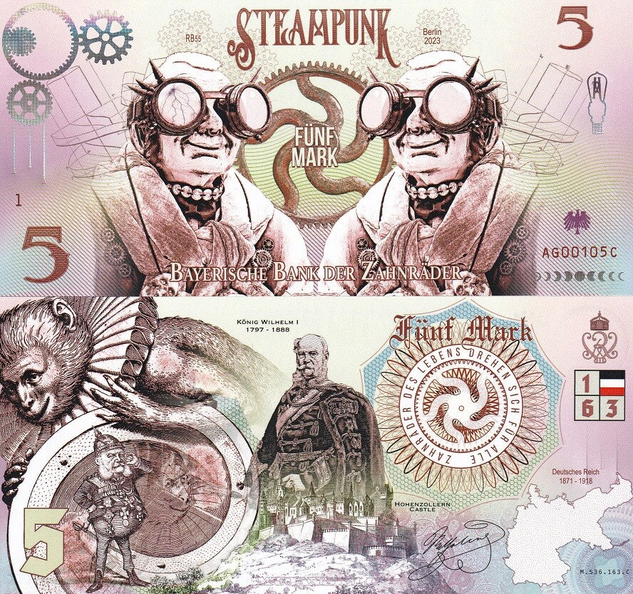 Steampunk 5 Mark Germany Fantasy Polymer 2023 Intriguing