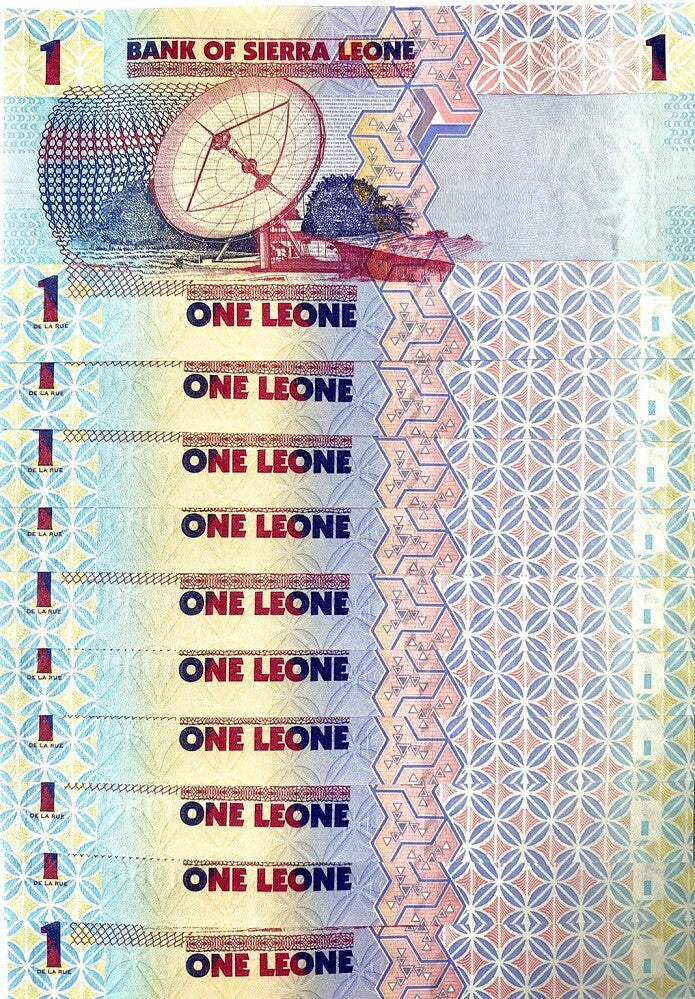Sierra Leone 1 Leones 2022 P 34 Lot 10 Pcs UNC