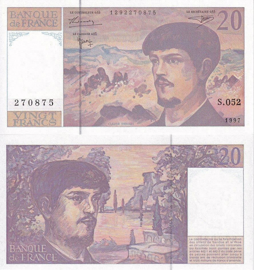France 20 Francs 1997 P 151 i UNC
