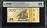 Norway 500 Kroner 2018 P 56 a Superb Gem UNC PMG 69 EPQ