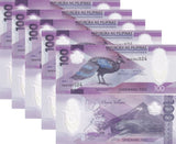 Philippines 100 Piso 2024 Peacock Whale Polymer P 238 UNC LOT 5 PCS