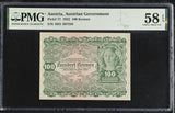 Austria 100 Kronen 1922 P 77 Choice About UNC PMG 58 EPQ