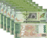 Sri Lanka 1000 Rupees 2024 issue 2026 P 127 NEW Date & Sign UNC LOT 5 PCS
