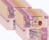 Eswatini 50 Emalangeni Swaziland 2024 50th Comm. P 46 UNC LOT 20 Pcs 1/4 BUNDLE