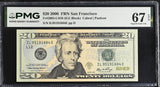 United States 20 Dollars USA 2006 P 526 San Francisco Superb Gem UNC PMG 67 EPQ
