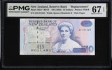 New Zealand 10 Dollars ND 1994 P 182 a* Replacement ZZ Superb Gem UNC PMG 67 EPQ