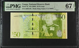 Tonga 50 Pa'anga ND 2008 P 42 Superb Gem UNC PMG 67 EPQ