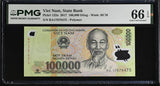 Vietnam 100000 Dong 2017 Polymer P 122 n Gem UNC PMG 66 EPQ WTM HCM