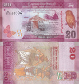 Sri Lanka 20 Rupees 2024 issue 2026 P 123 NEW Date & Sign UNC Dvithva Liya Vela