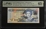East Caribbean 10 Dollars ND 2003 P 43 m Gem UNC PMG 65 EPQ