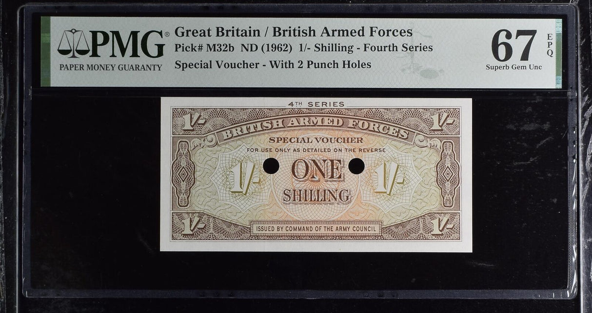 Great Britain 1 Shilling ND 1962 P M32 b Superb Gem UNC PMG 67 EPQ