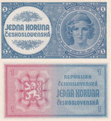 Czechoslovakia 1 Korun ND 1946 P 58 a AUnc