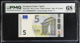 Euro 5 Euro 2013 P 20 V Spain VB Superb Gem UNC PMG 68 EPQ