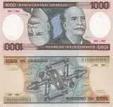 Brazil 1000 Cruzeiros ND 1986 P 201 d AUnc