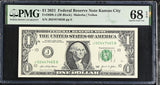 United States 1 Dollar Usa 2021 P 549 J Kansas Superb Gem UNC PMG 68 EPQ Top Pop