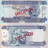 Solomon Islands 5 Dollars ND 2006 P 26 Specimen C/2 000000 UNC