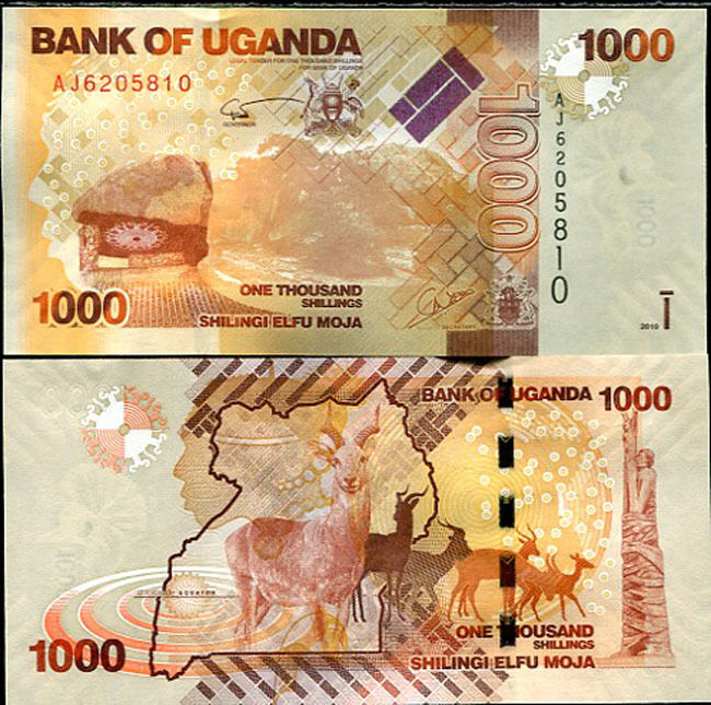 Uganda 1000 Shillings 2010 P 49 UNC
