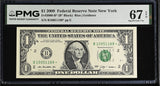 United States 1 Dollar USA 2009 P 530* Rep B New York Superb Gem UNC PMG 67 EPQ