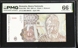 Romania 500 Lei 1991 P 98 b LOW 3 Digit Gem UNC PMG 66 EPQ