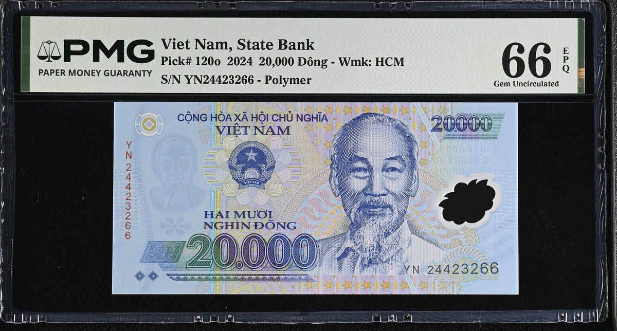 Vietnam 20000 Dong 2024 P 120 o Gem UNC PMG 66 EPQ