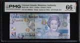 Cayman Islands 1 Dollars 2010 P 38 c Gem UNC PMG 66 EPQ , Printer TDLR