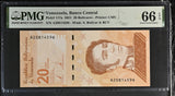 Venezuela 20 Bolivares 2021 P 117 a Gem UNC PMG 66 EPQ