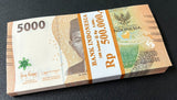 Indonesia 5000 Rupiah 2022 / 2024 P 164 UNC Lot 100 Pcs 1 Bundle