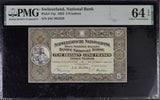 Switzerland 5 Franken 1952 P 11 p Choice UNC PMG 64 EPQ