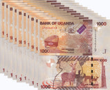 Uganda 1000 Shillings 2024 P 49 LOT 10 UNC
