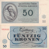 Czechoslovakia 50 Kronen 1943 THERESIENSTADT GHETTO EDELSTEIN A Series UNC
