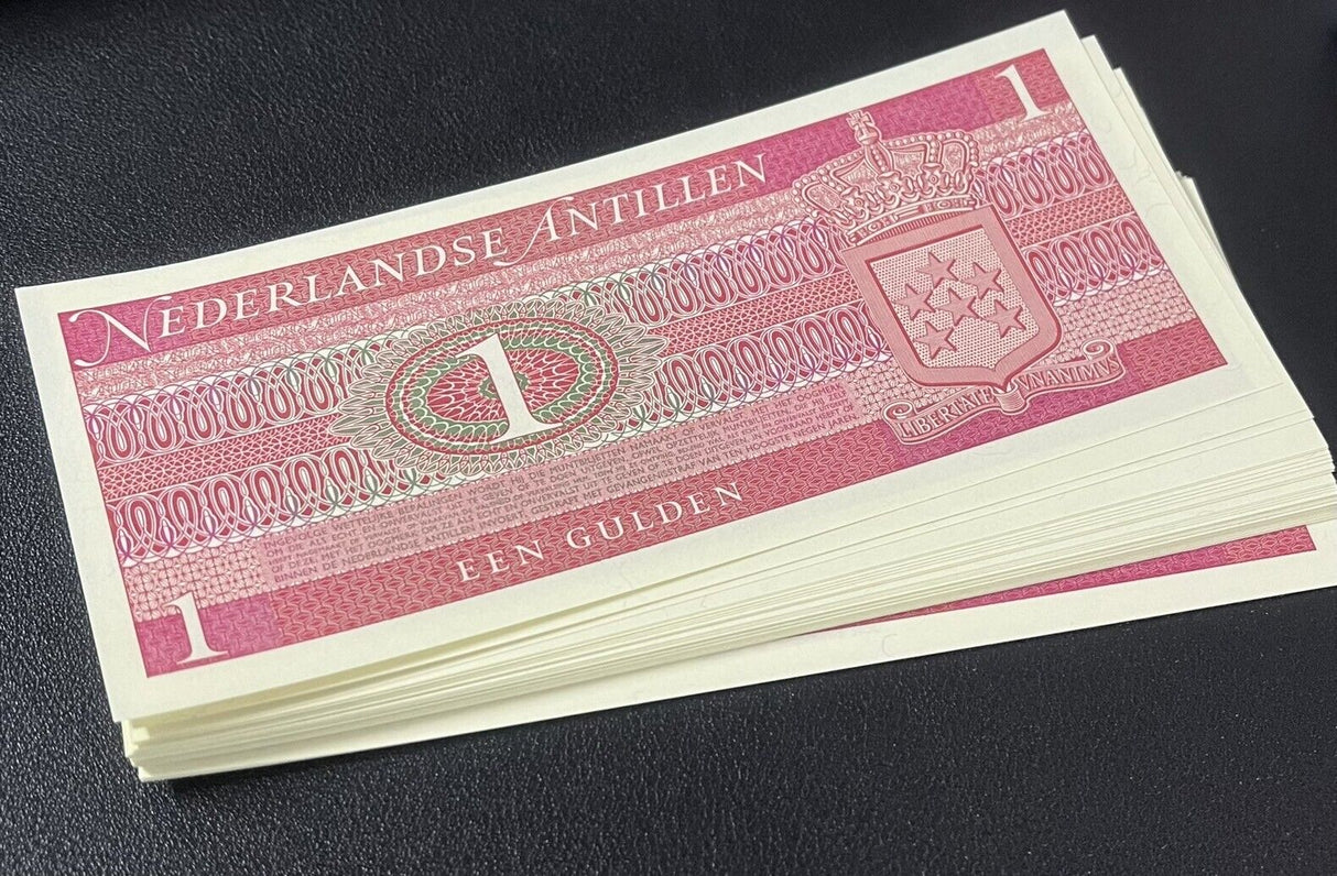 Netherlands Antilles 1 Gulden 1970 P 20 UNC LOT 50 PCS